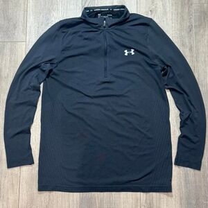 Under armour mens L black quarter zip like new